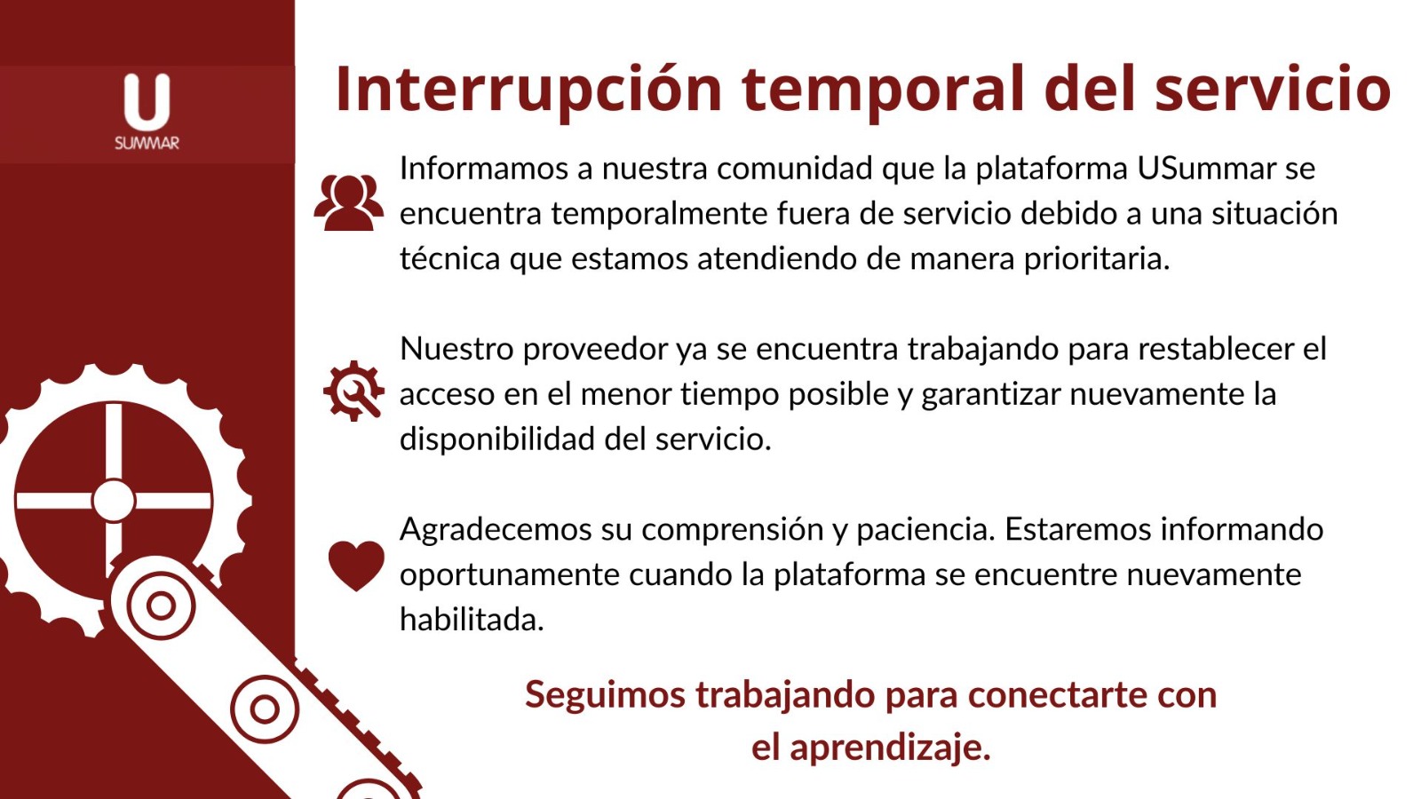 USUMMAR en mantenimiento